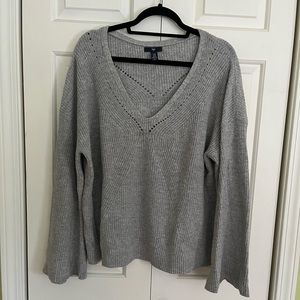 Gap Gray Trumpet Sleeve Sweater